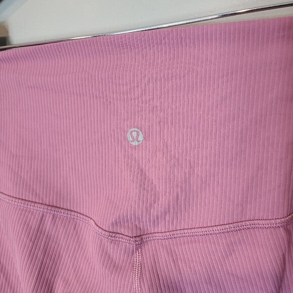 Lululemon Align Ribbed High-Rise Leggings Pant 28" Womens Sz 8 Pink Active - Picture 7 of 11